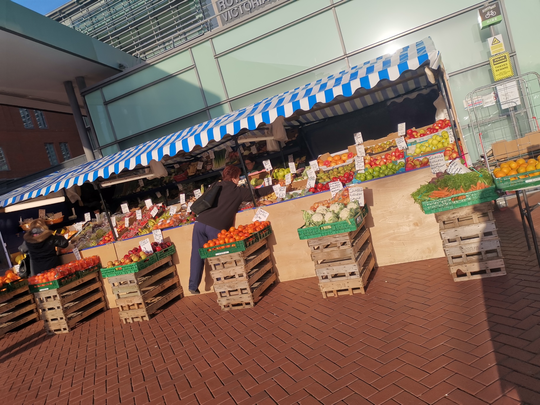 Photograph of fruit and vegetable stall